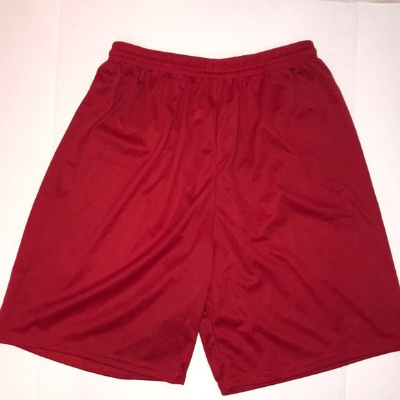 Red youth active soccer shorts for boys - Picture 1 of 8